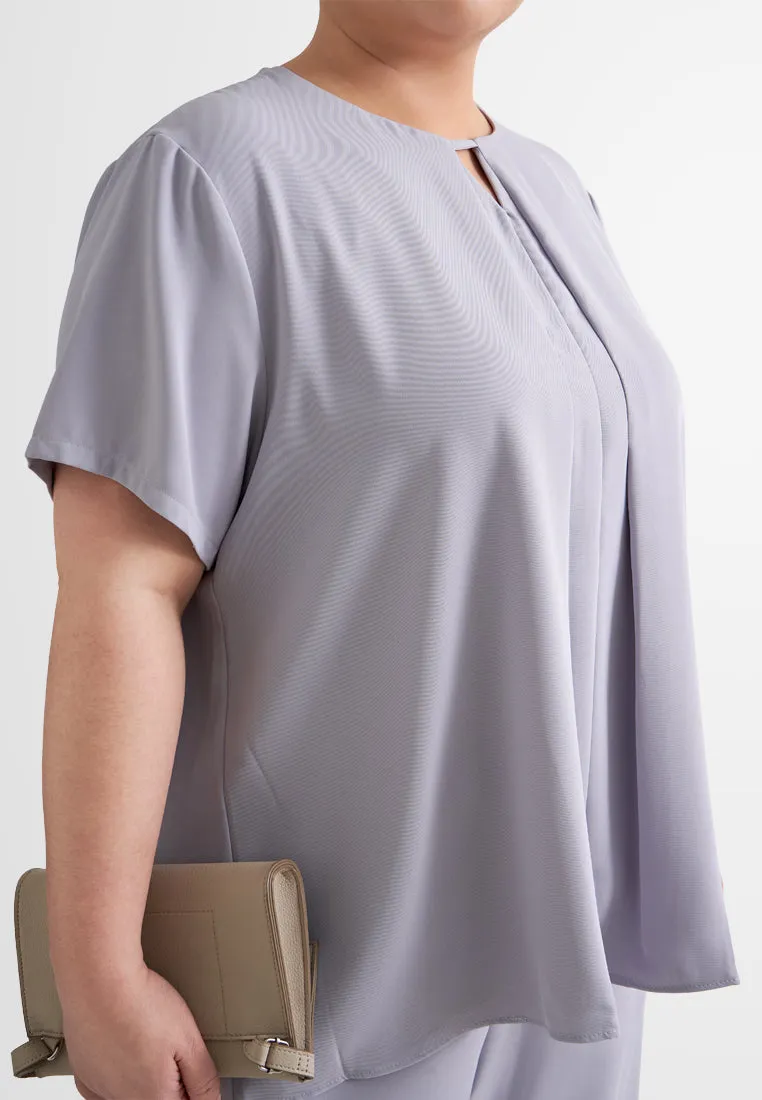 Steffi Minimalist Elegant Short Sleeve Blouse