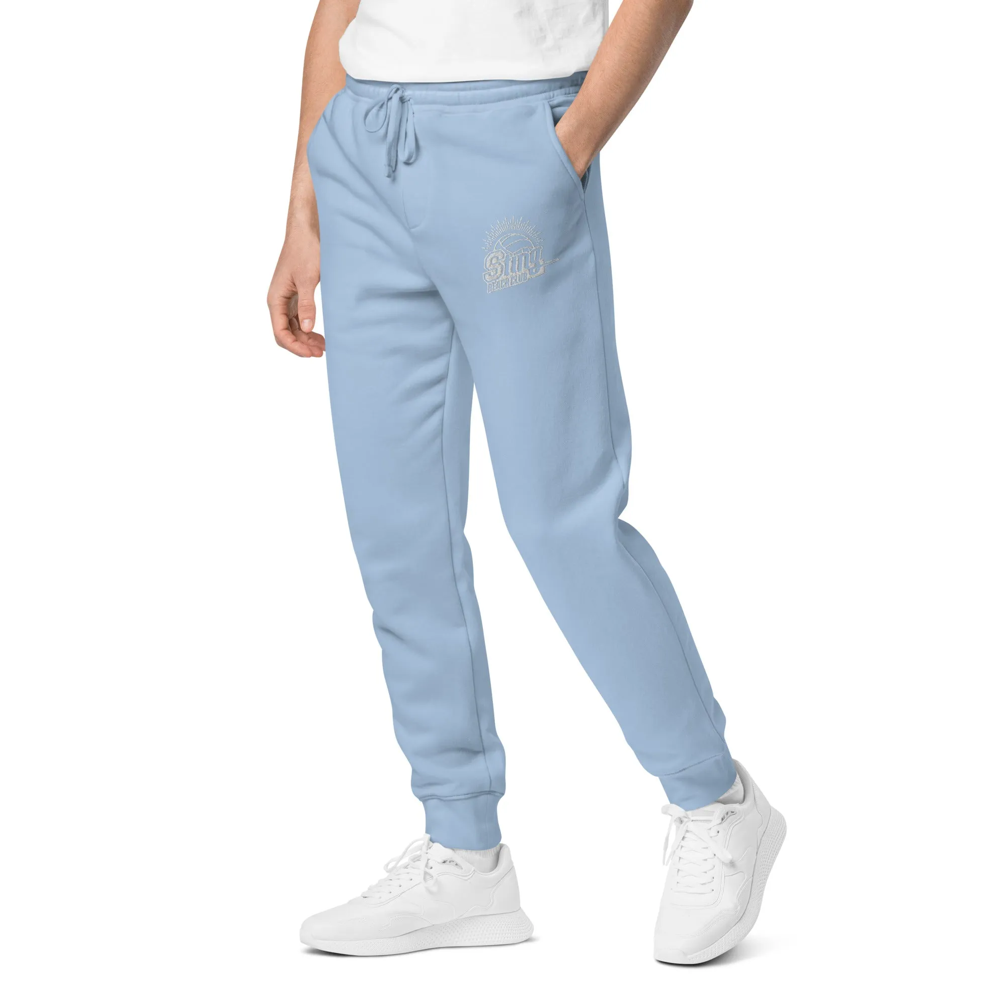 Sting Beach Club Embroidered Pigment-Dyed Sweatpants