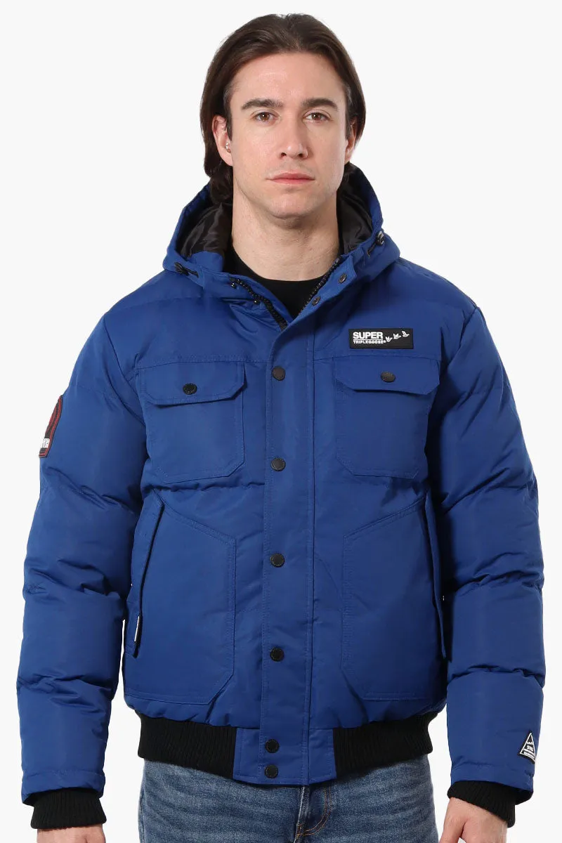 Super Triple Goose 4 Pocket Bomber Jacket - Blue