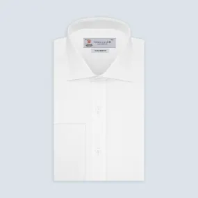 Tailored Fit White Marcella Front Shirt with Kent Collar and Double Cuffs