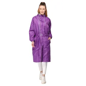 THE CLOWNFISH Raincoats for Women Waterproof Reversible Double Layer. Brilliant Pro Series (Purple, XX-Large)