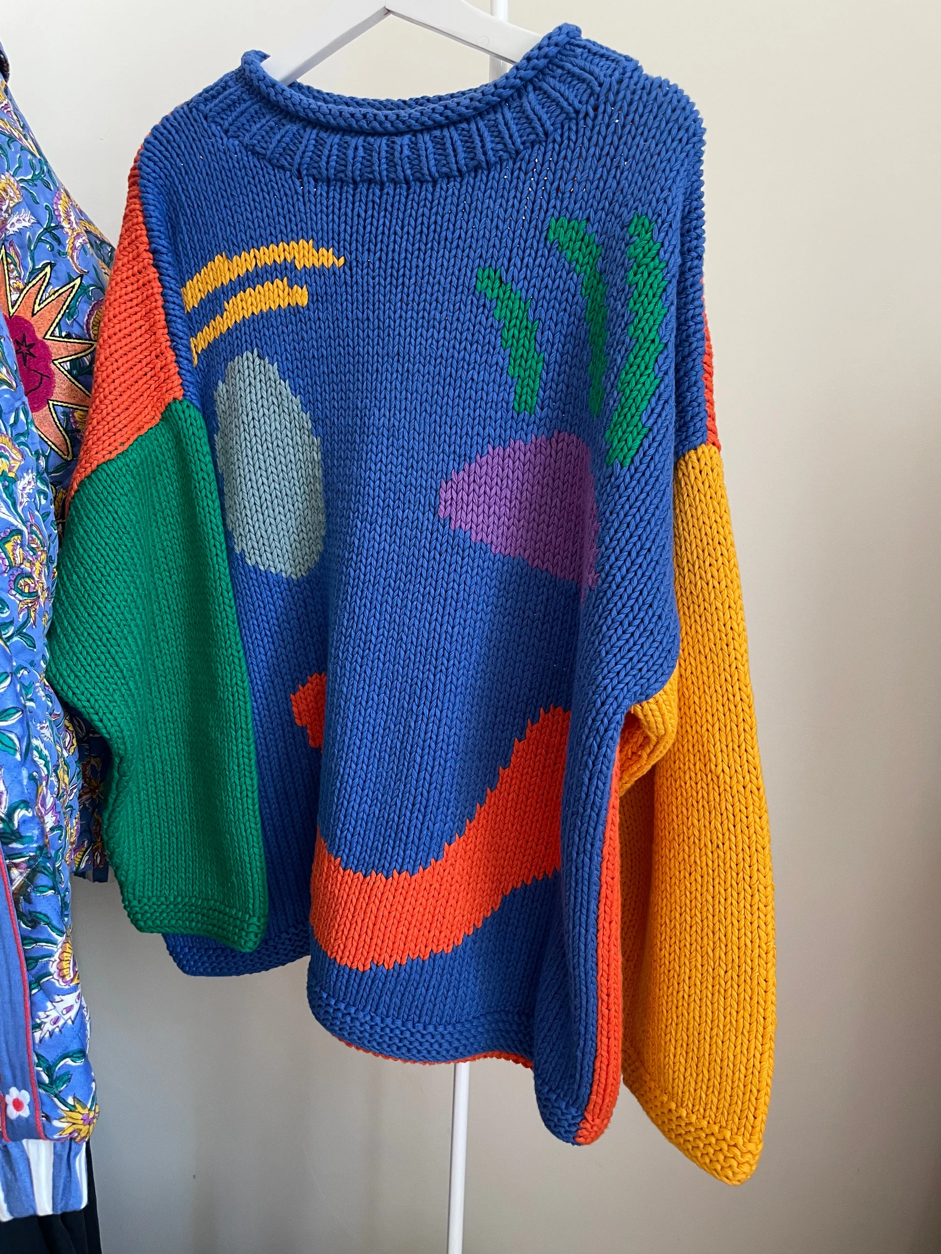 The FEEL GOOD Hand Knit Jumper - Colour Block