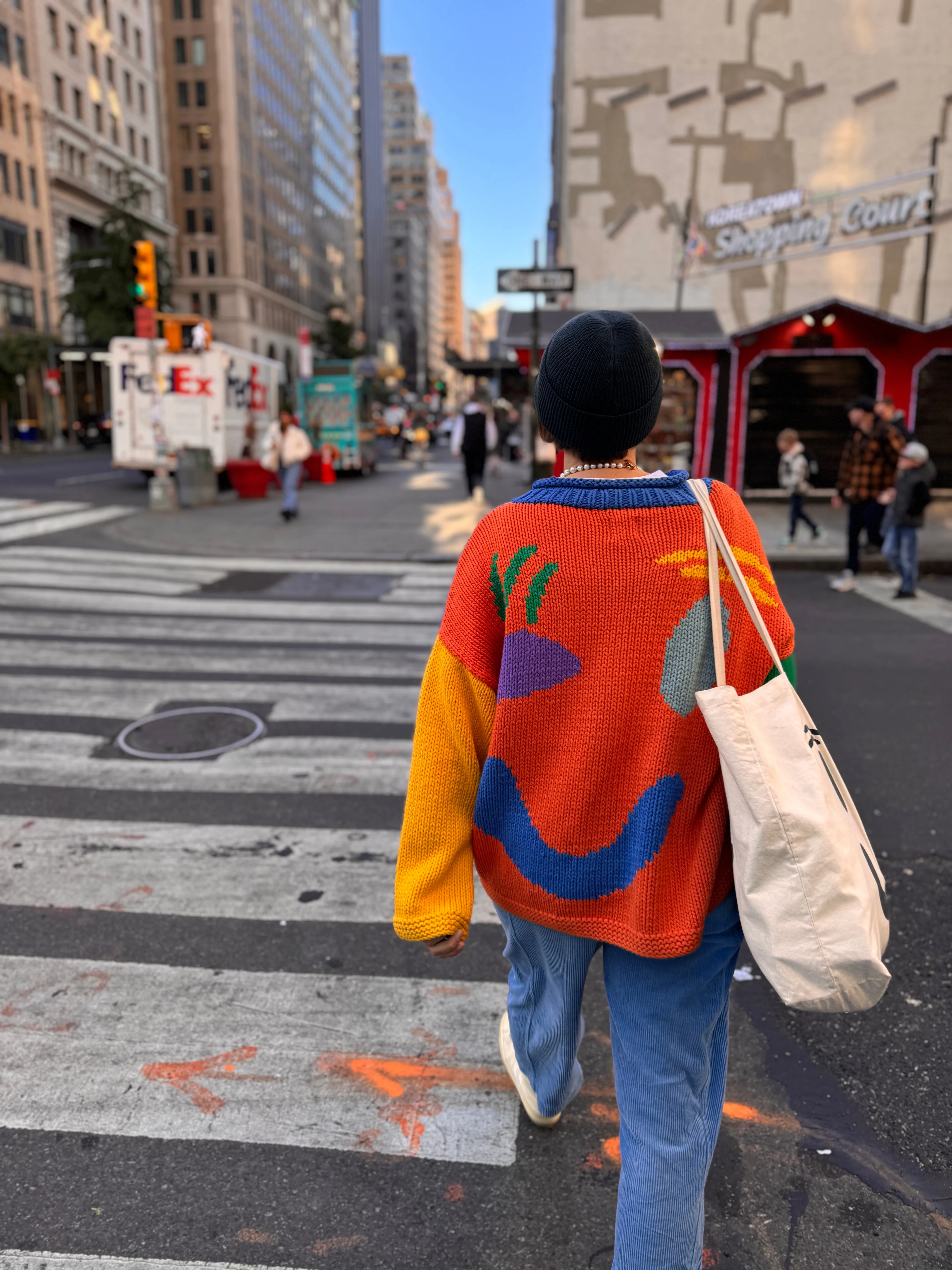 The FEEL GOOD Hand Knit Jumper - Colour Block