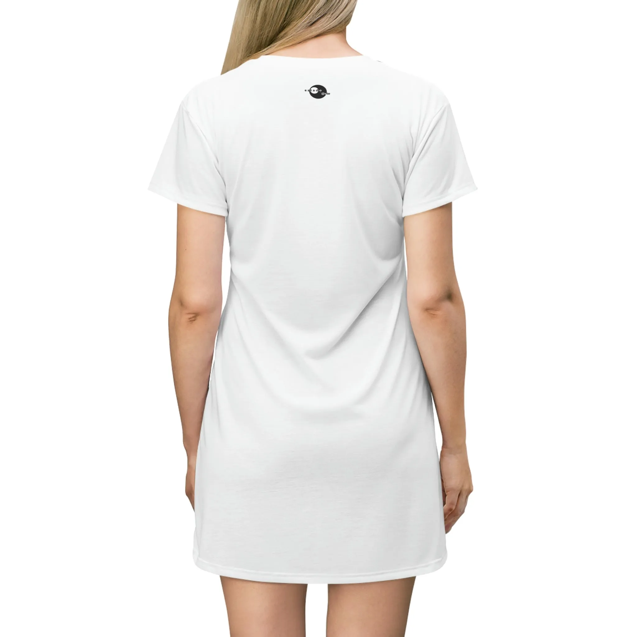 The kiss white All Over Print T-Shirt Dress by Insignia