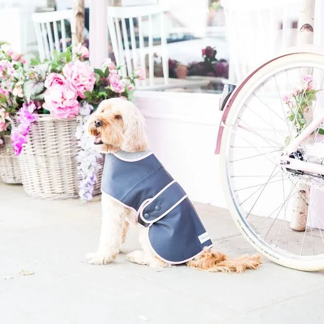 'The Melody' Grey & Pink Luxury Dog Coat