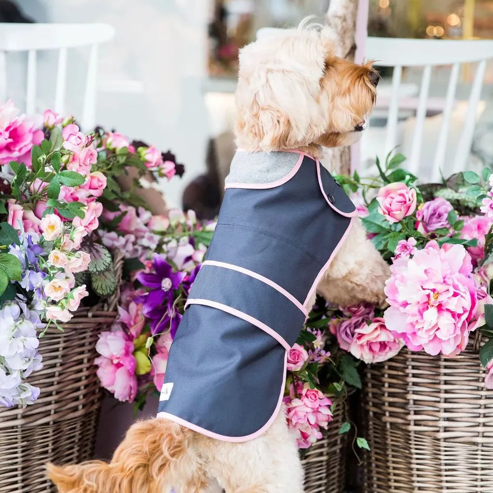 'The Melody' Grey & Pink Luxury Dog Coat