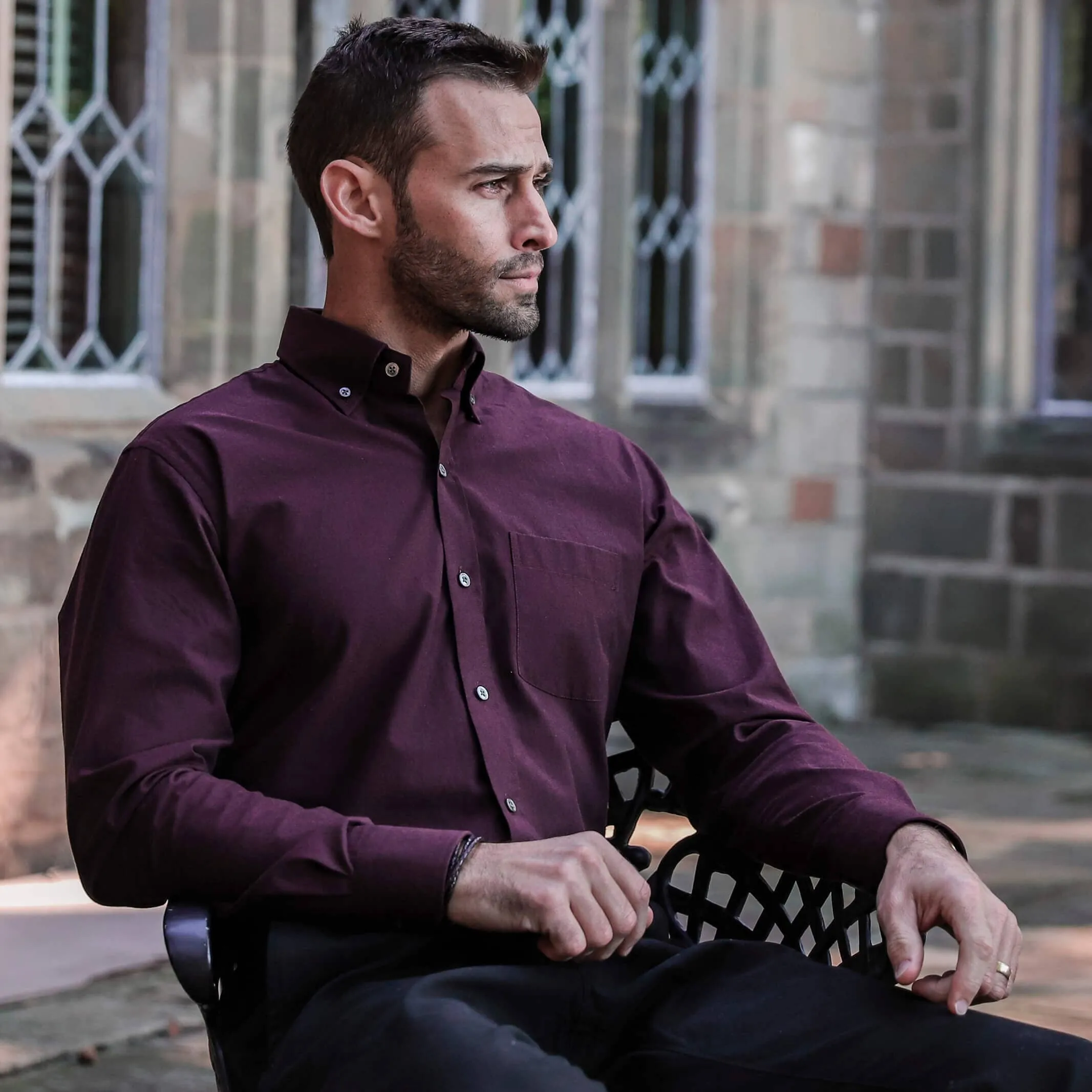 The Oxblood Kingcrest Flannel Custom Shirt