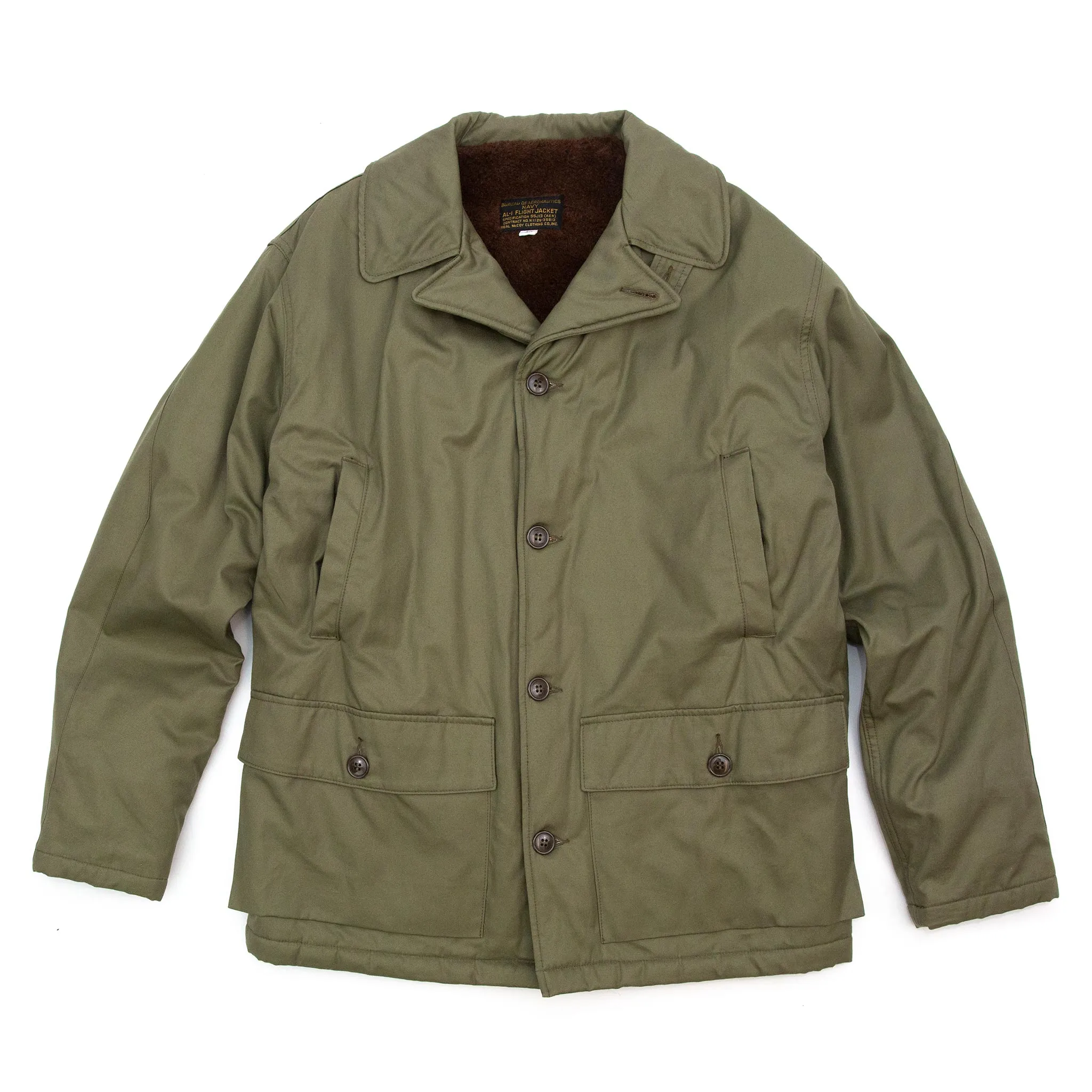 The Real McCoy's MJ14111 AL-1 55J13 Jacket Olive