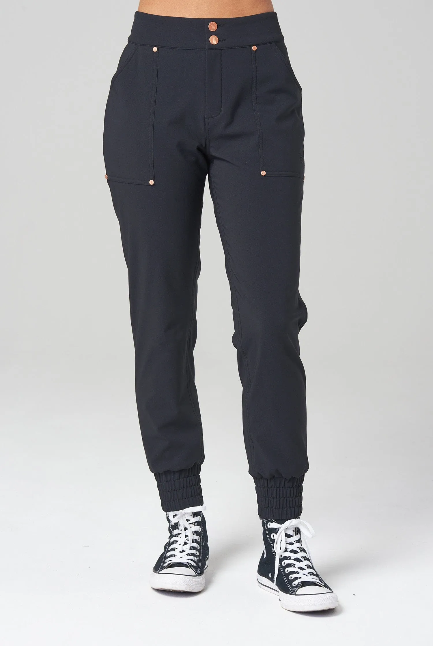 Thermal Casual Stroll Pants - Black