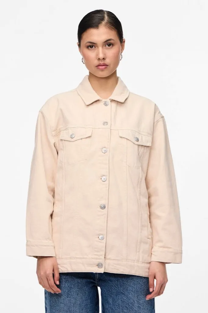 Tika Oversized Denim Jacket - Whitecap Gray