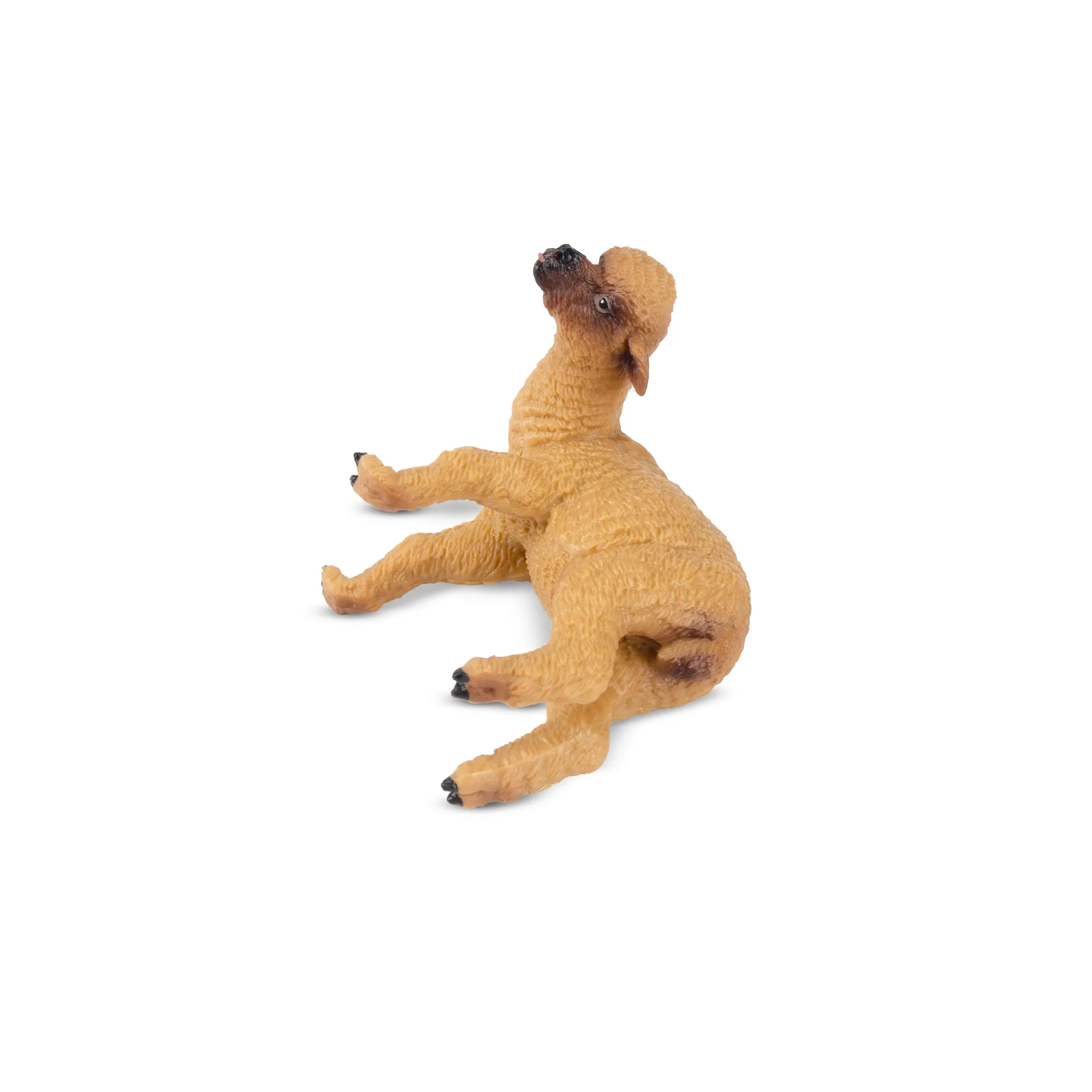 Toymany Lying Brown Alpaca Baby Figurine Toy