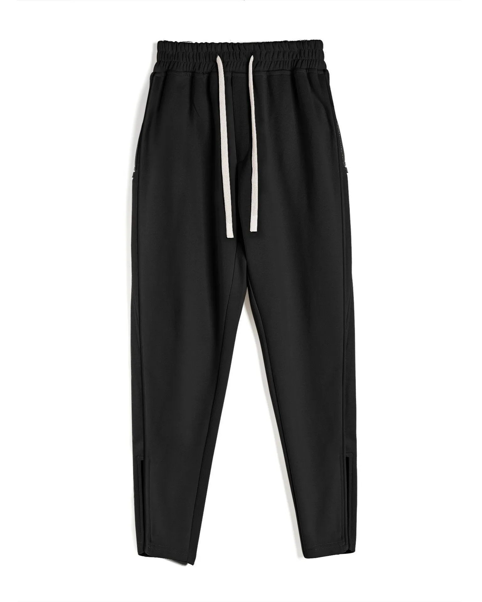 Track Side Sweatpants With Zipper Hem