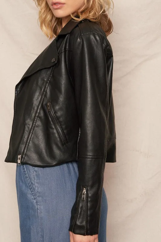 Untamed Cropped Leather Jacket