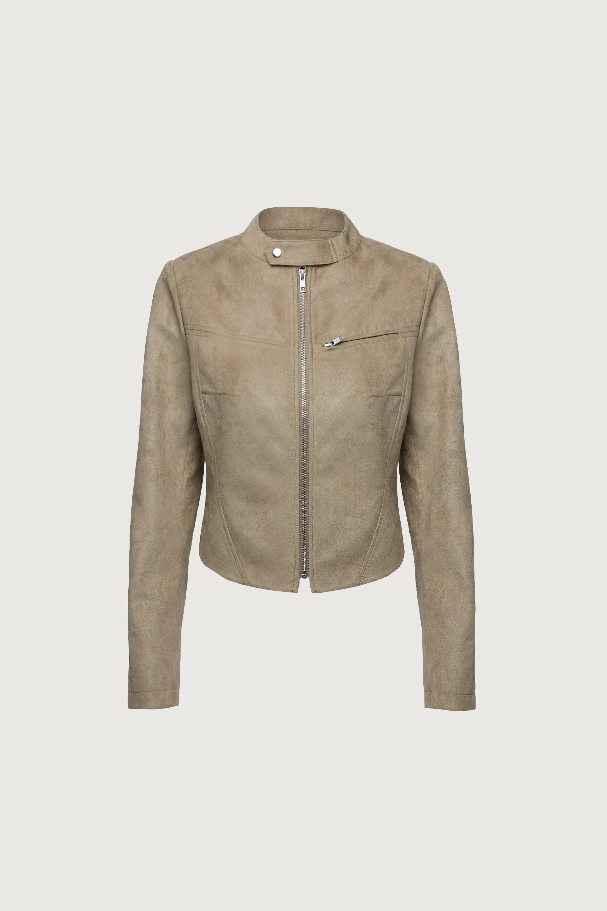 VEGAN SUEDE MOTO JACKET