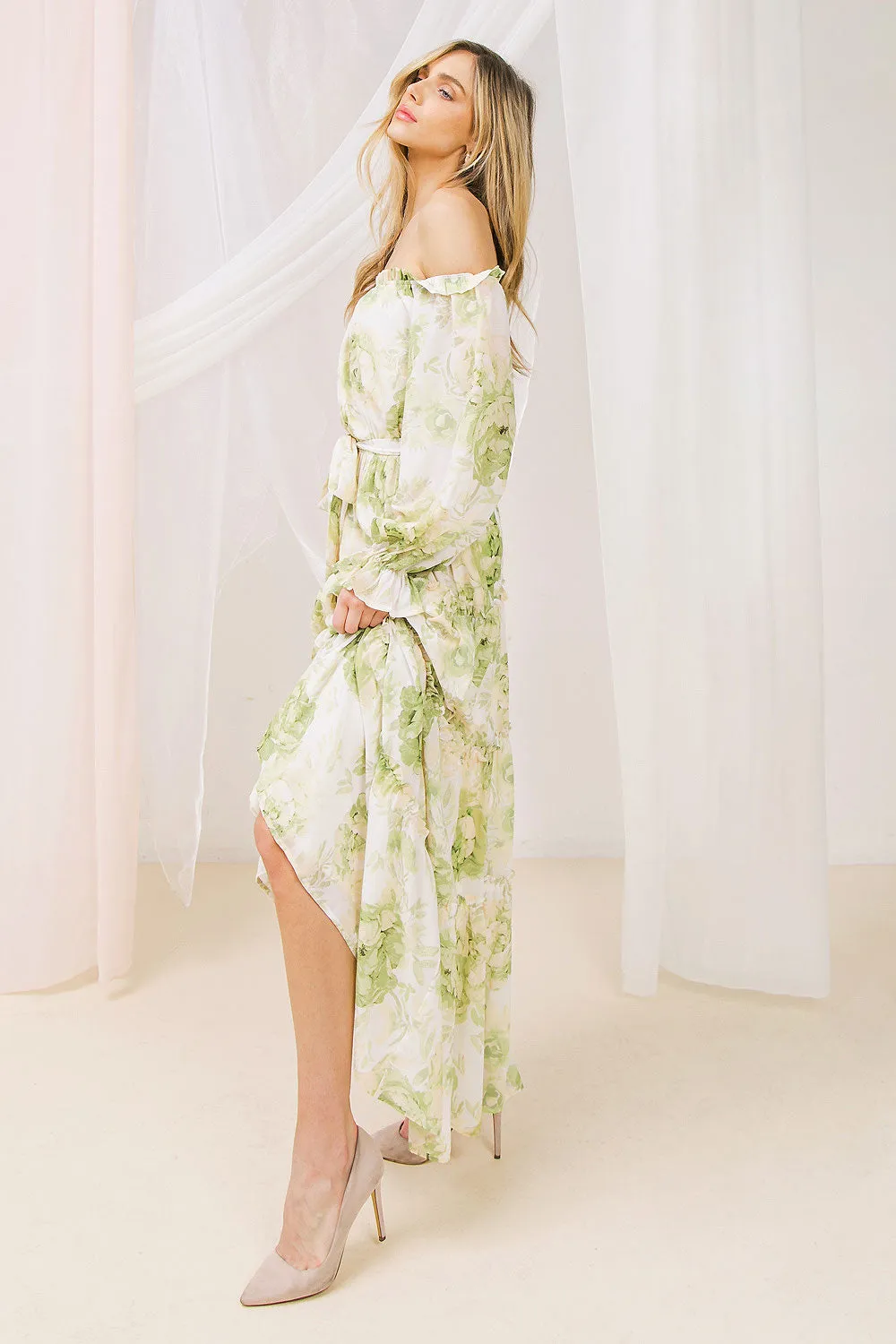 Verdant Floral Maxi Dress