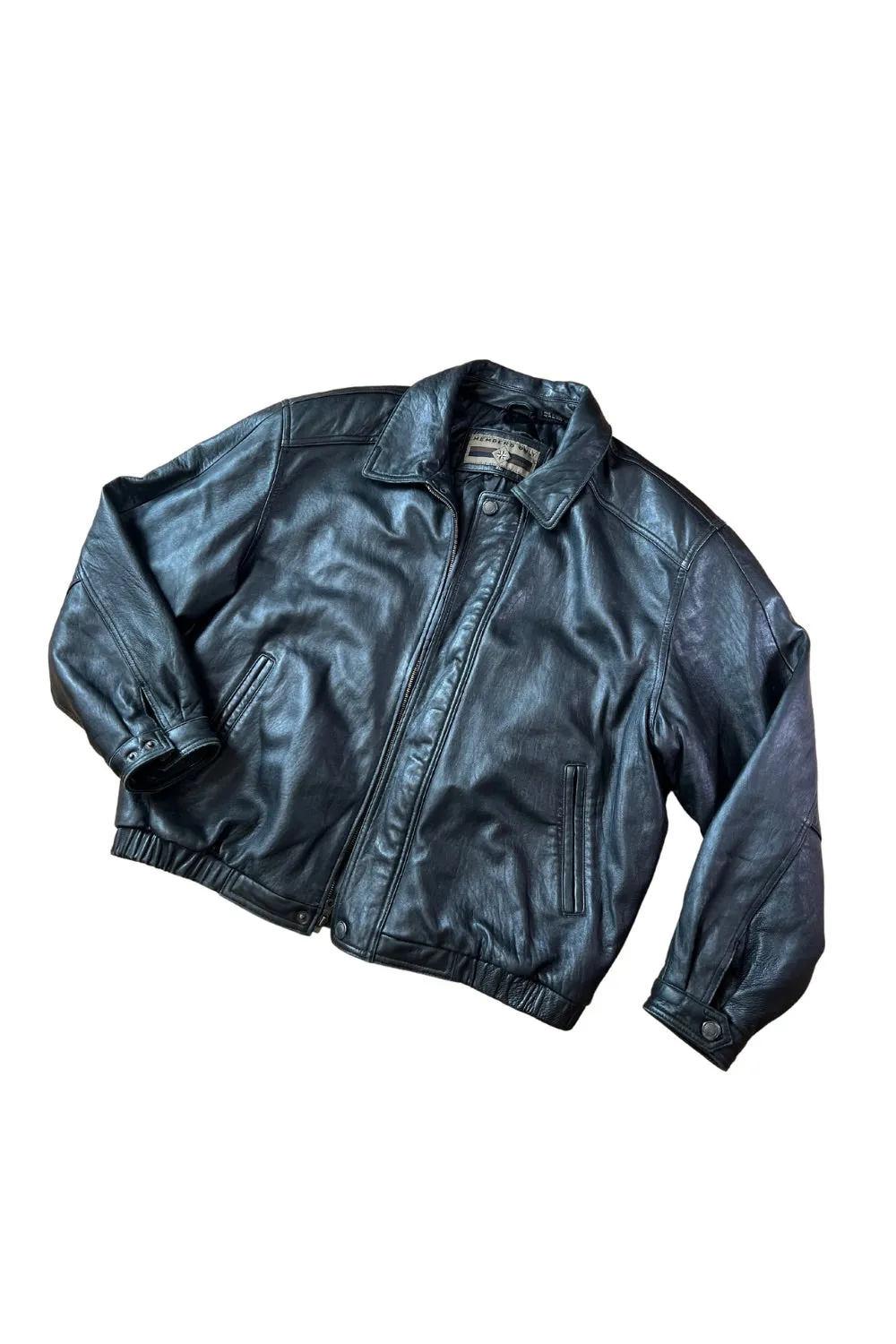 Vintage Members Only Leather Bomber