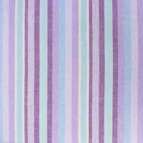 Viscose Linen - Stripe - Lilac & Sky Blue