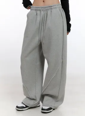 Wide-Fit Solid Sweatpants CN421