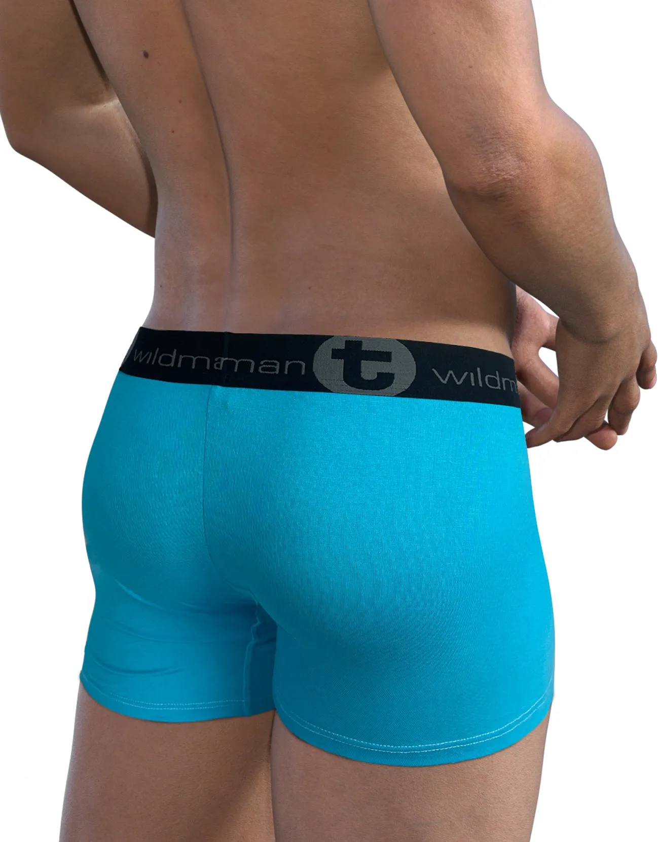 WildmanT Modal Big Boy Pouch 5" Inseam Boxer Brief Baby Blue