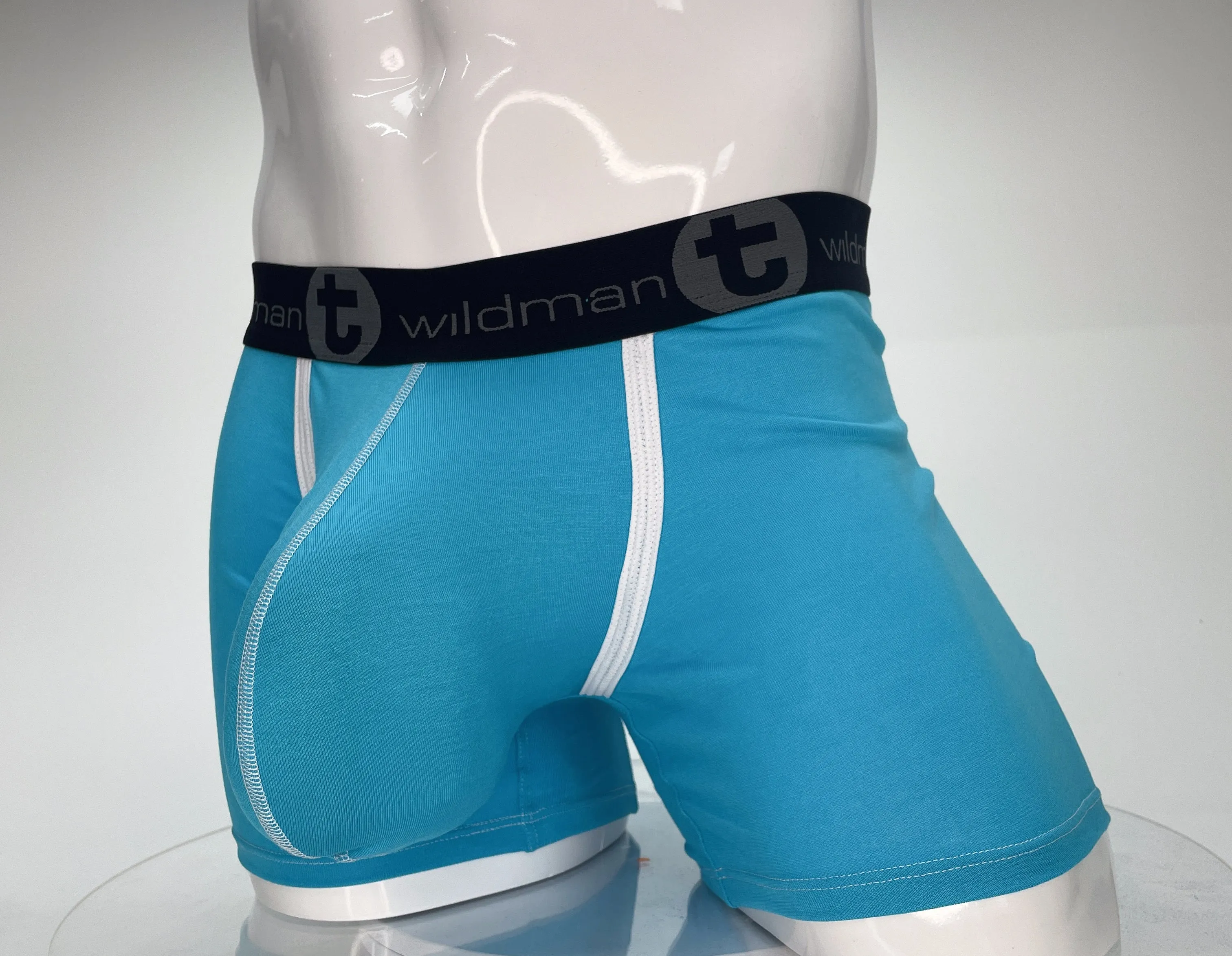 WildmanT Modal Monster Cock 5" Inseam Boxer Brief Baby Blue