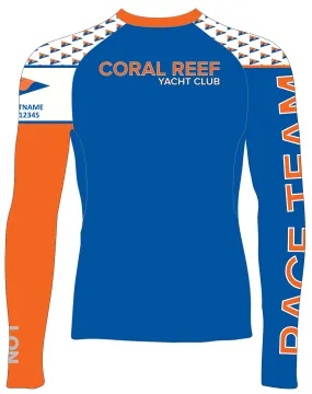 WOMEN RASH GUARD TOP LONG SLEEVE BLUE | CORAL REEF YACHT CLUB | PSNLZ'D