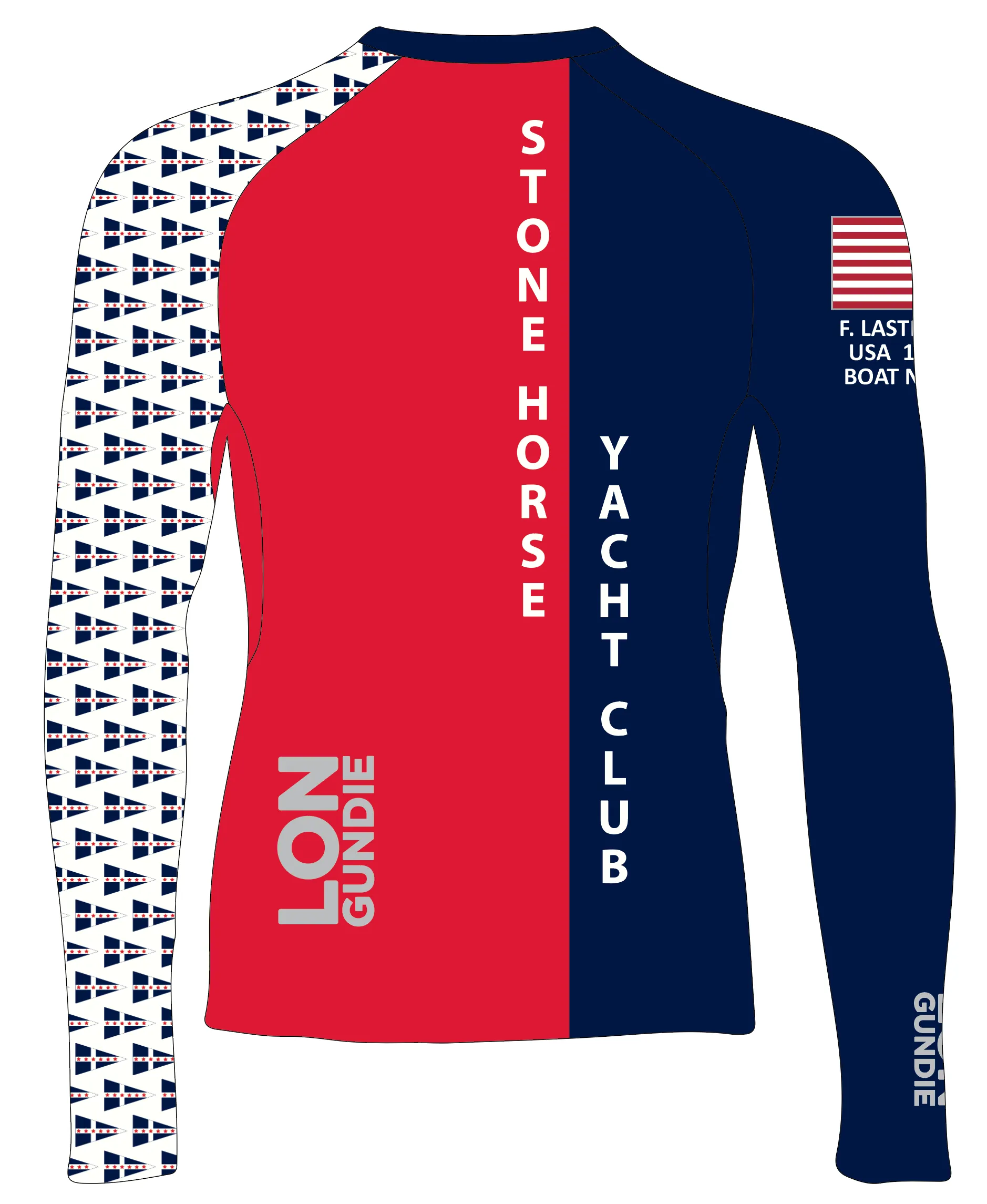 WOMEN RASH GUARD TOP LONG SLEEVE NAVY | STONE HORSE YACHT CLUB | PSNLZ'D