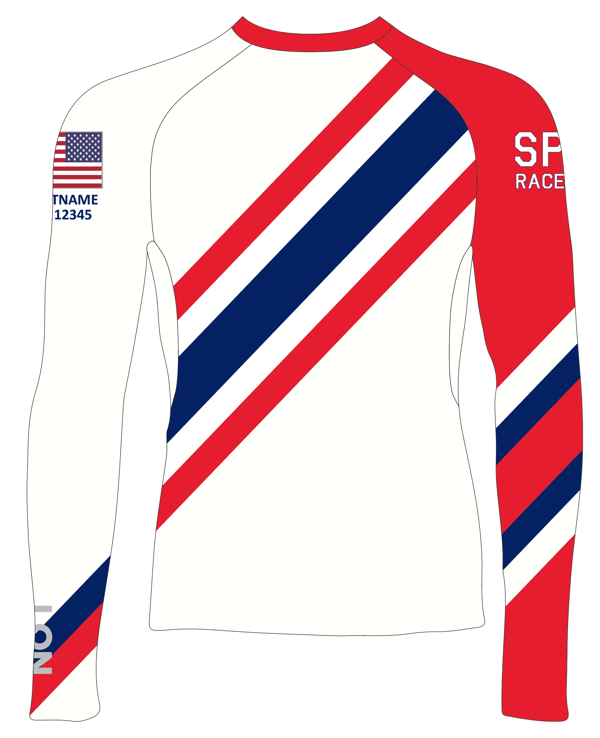 WOMEN RASH GUARD TOP LONG SLEEVE WHITE | ST. PETERSBURG YC | PSNLZ'D