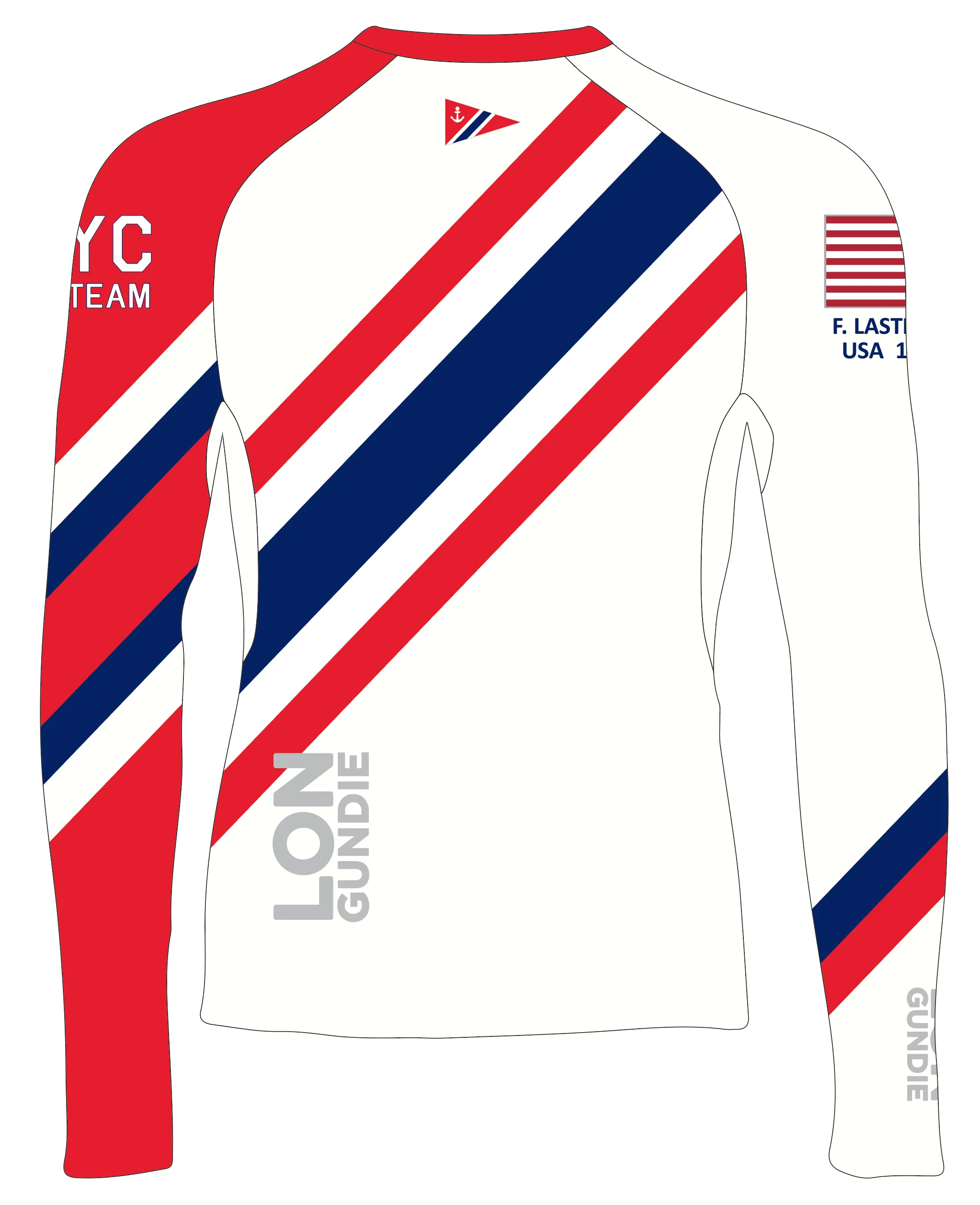 WOMEN RASH GUARD TOP LONG SLEEVE WHITE | ST. PETERSBURG YC | PSNLZ'D