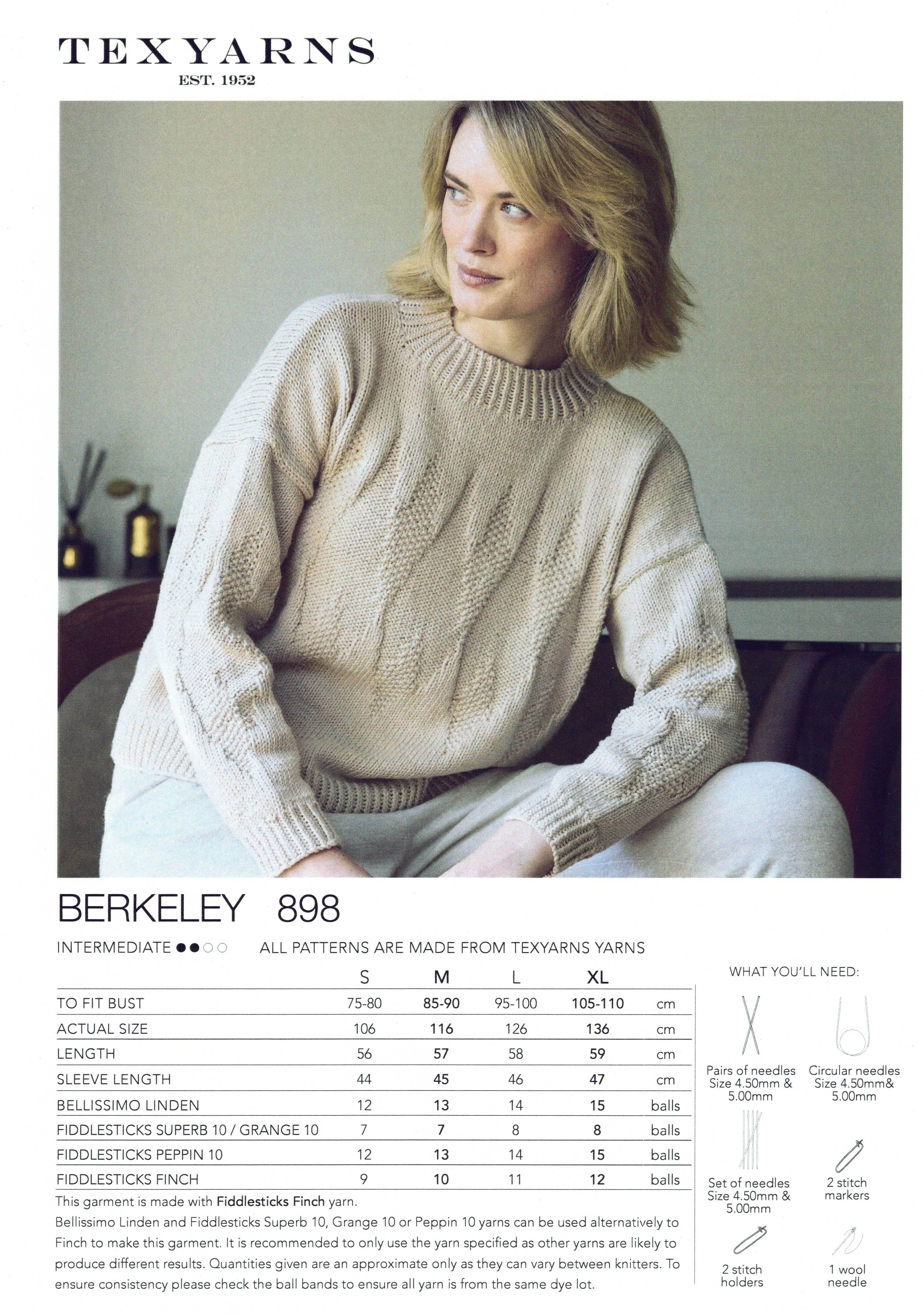 Women - Texyarns Leaflet 898 Berkeley