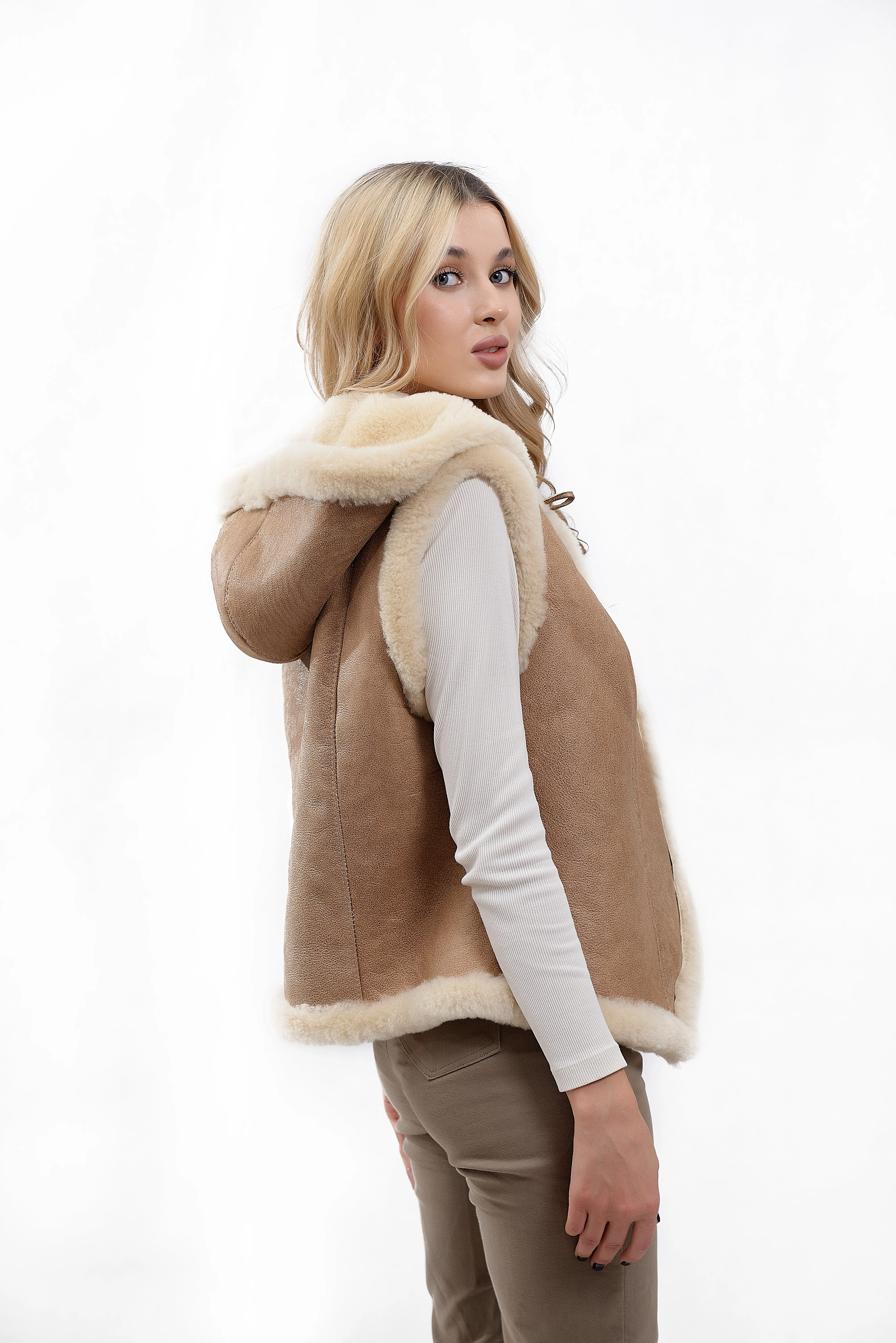 Women's Shearling Vest "Grace"