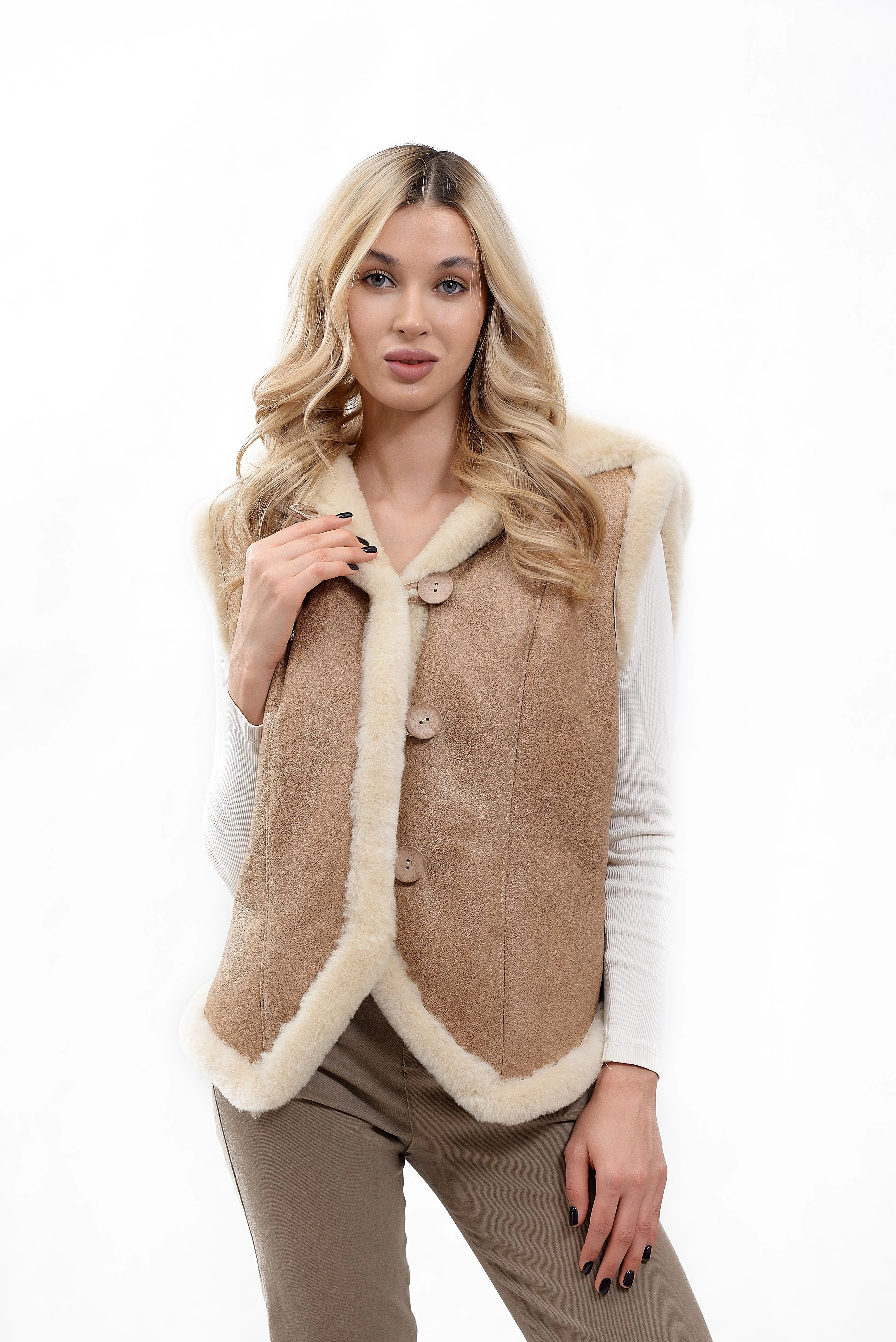 Women's Shearling Vest "Grace"