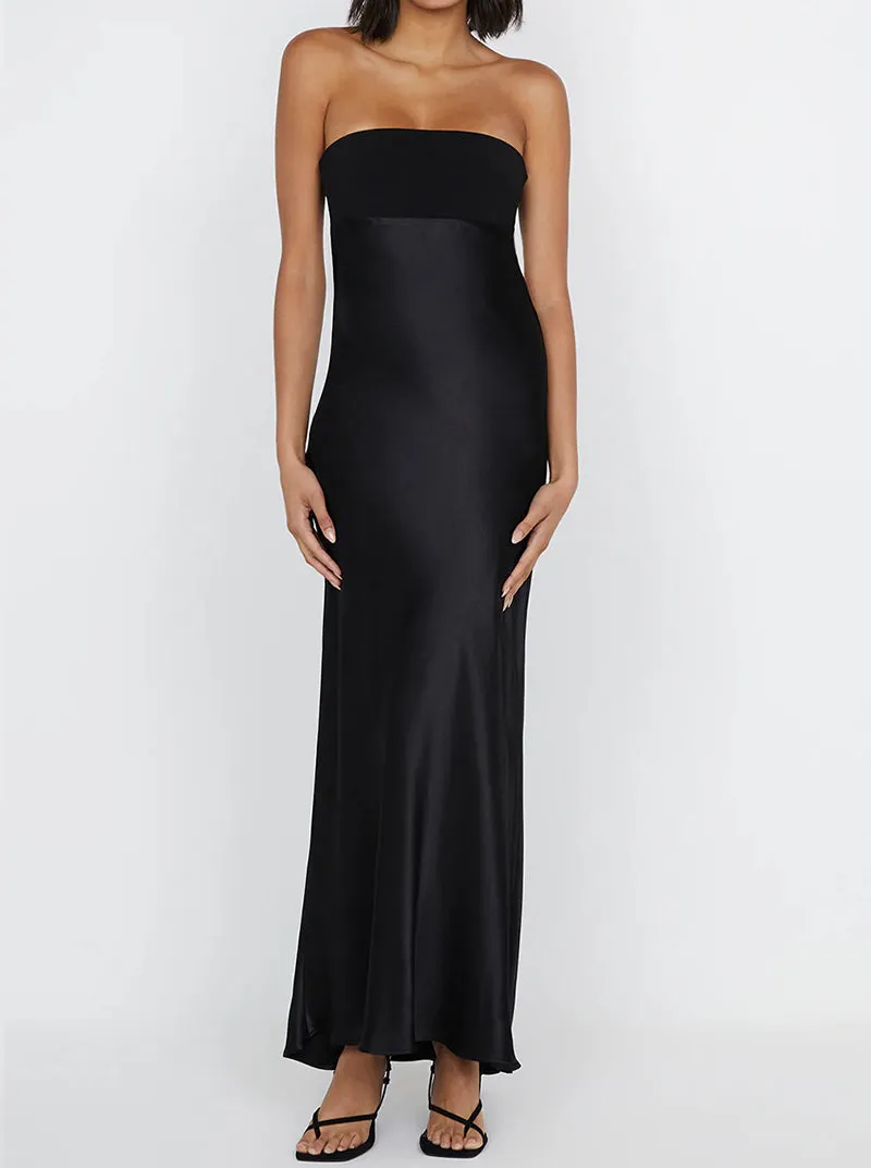 Zari Strapless Dress in Black