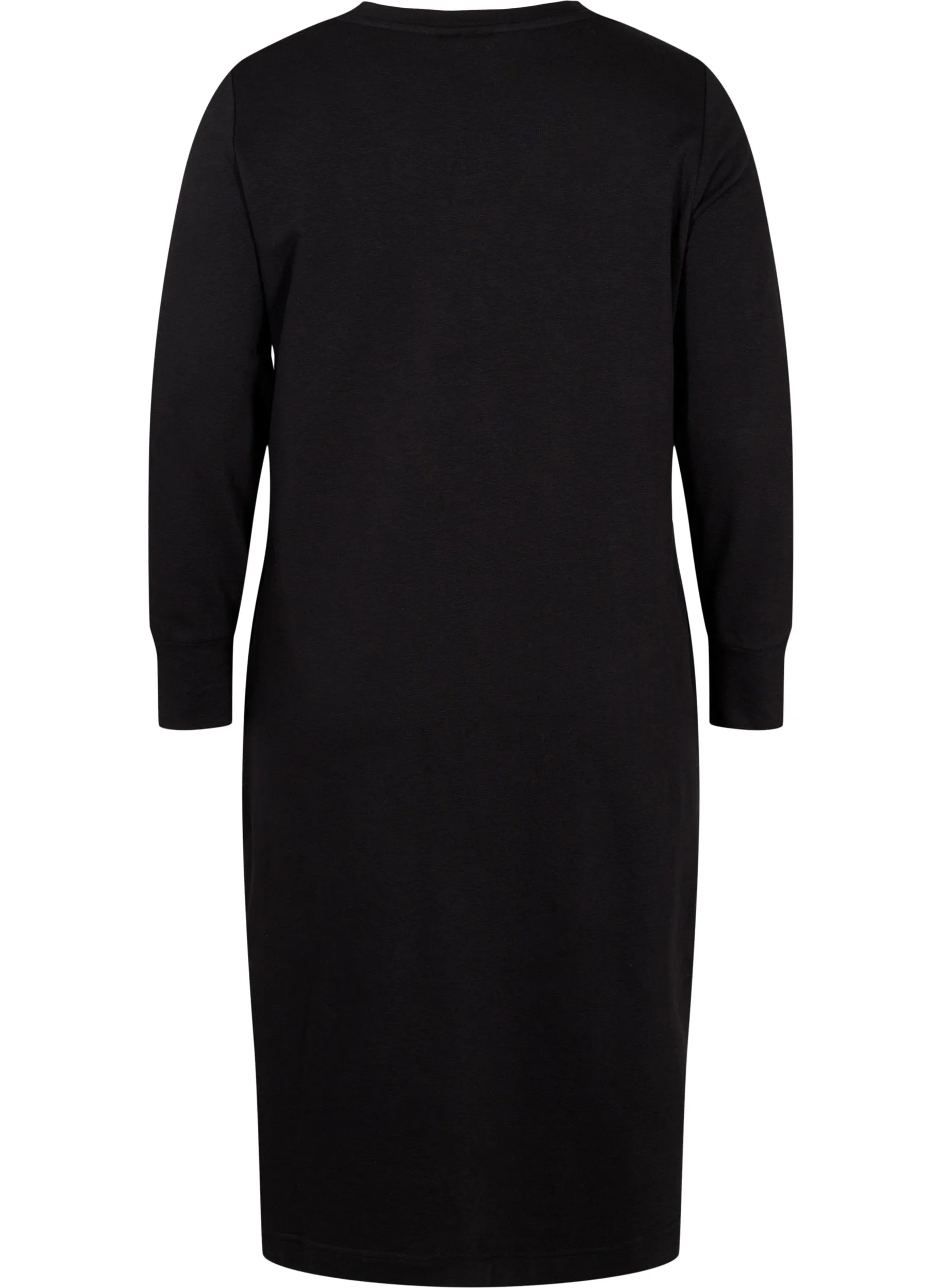 Zizzi Sia Sweater Dress in Black